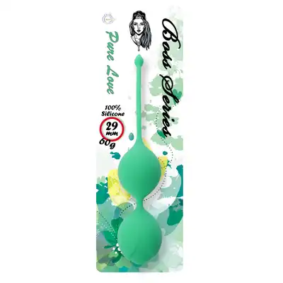 Silicone Kegel Balls 29mm 60g Green - Boss Series