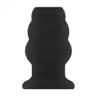Sono - Large Hollow Tunnel Butt Plug No. 51. Czarna duża wtyczka analna z otworem. 