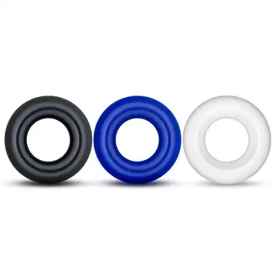 LoveToy - Triple Donut Ring Set. Zestaw 3 ringów erekcyjnych. Super elastyczne i uniwersalne. 