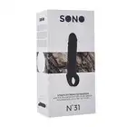 Sono - Stretchy Penis Extension No. 31. Najlepsza nakładka na penisa, silikon premium! Wydłużenie i pogrubienie. 