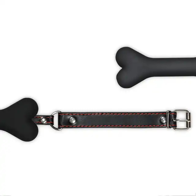 LoveToy - Silicone dog bone gag. Unikatowy gag w kształcie kości. 