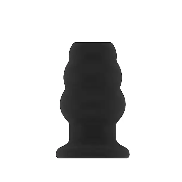 Sono - Medium Hollow Tunnel Butt Plug No.50. Czarny stymulujący plug najwyższej jakości. 