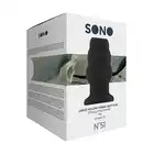 Sono - Large Hollow Tunnel Butt Plug No. 51. Czarna duża wtyczka analna z otworem. 