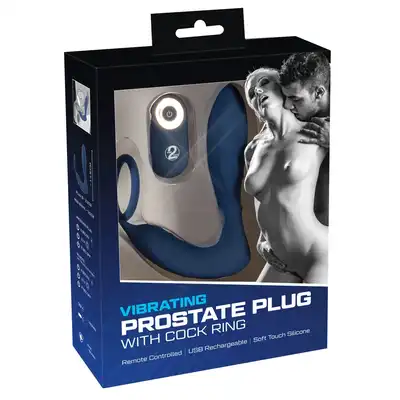 Vibrating Prostate Plug with Cock Ring