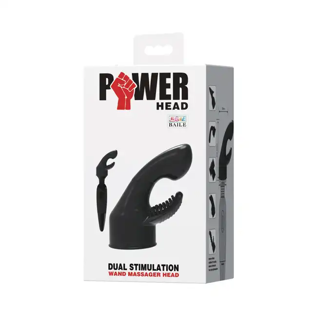 Power Head - Dual Stimulation Wang Massager Head. Stymulująca podwójnie końcówka do masażera. 