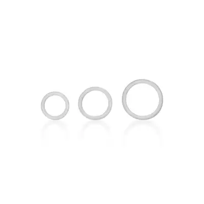 Calexotics - Silicone Support Rings Clear - zestaw 3 ringów na penisa. Zwiększona erekcja gwarantowana