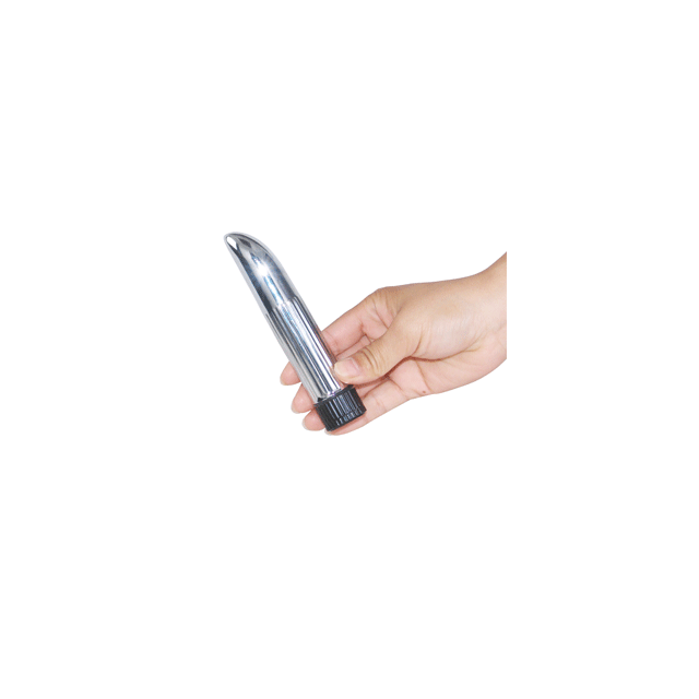 Mini Vibrator - Silver Steel. Mały srebrny wibrator. Płynna regulacja podczas dyskretnej zabawy. 