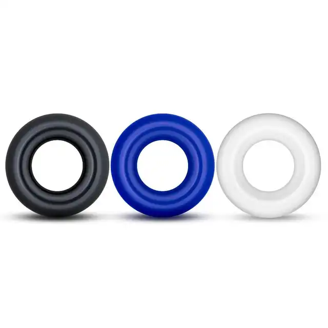 LoveToy - Triple Donut Ring Set. Zestaw 3 ringów erekcyjnych. Super elastyczne i uniwersalne. 