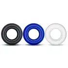 LoveToy - Triple Donut Ring Set. Zestaw 3 ringów erekcyjnych. Super elastyczne i uniwersalne. 