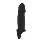 Sono - Stretchy Penis Extension No. 33. Ultra miękka czarna nakładka powiększająca i stymulująca. 