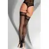 Livia Corsetti - Glauma 20 den black M. Cieniutkie pończochy z koronką w kropeczki.