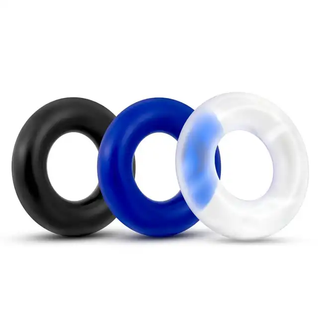 LoveToy - Triple Donut Ring Set. Zestaw 3 ringów erekcyjnych. Super elastyczne i uniwersalne. 