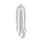 Sono - Stretchy Thick Penis Extension No. 36. Falista nakładka na penisa powiększająca i stymulująca. 100% satysfakcji!