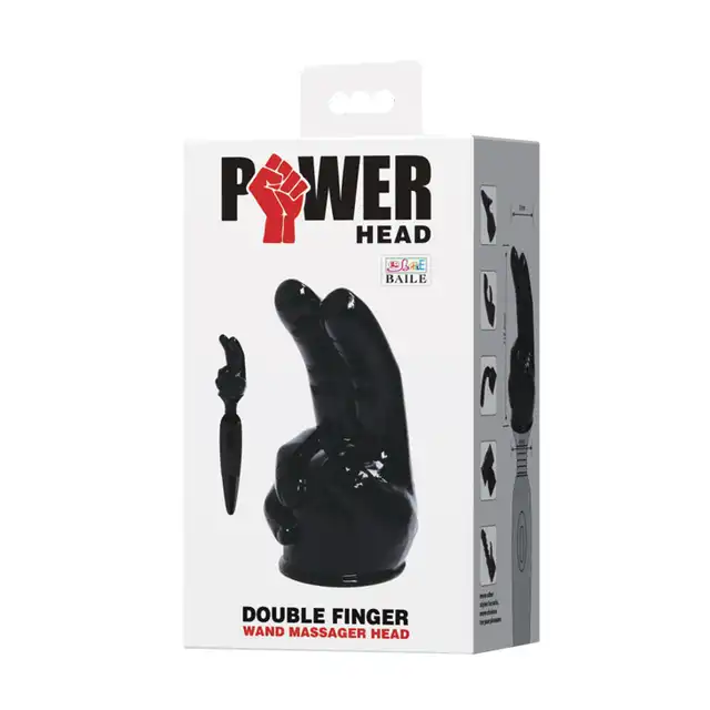 Power Head - Double Finger Wang Massager Head. Końcówka do masażera w kształcie palców. 