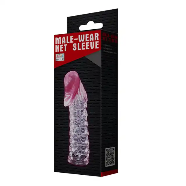 Male Wear - Net Sleeve. Silikonowa elastyczna nakładka na penisa. Stymulujące wypustki.  
