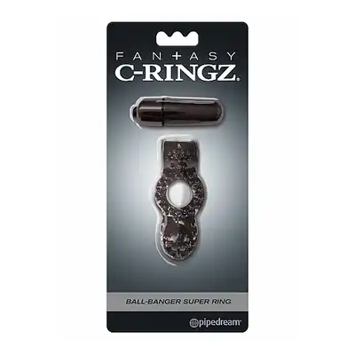 Fantasy C-Ringz - Ball Banger Super Ring. Ring erekcyjny z wibrującym pociskiem. 