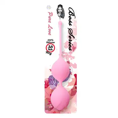Bseries - Silikonowe kulki gejszy 36mm 90g Pink 
