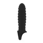 Sono - Stretchy Penis Extension No. 32. Ultra miękka, falista nakładka powiększająca i stymulująca. 