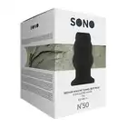 Sono - Medium Hollow Tunnel Butt Plug No.50. Czarny stymulujący plug najwyższej jakości. 