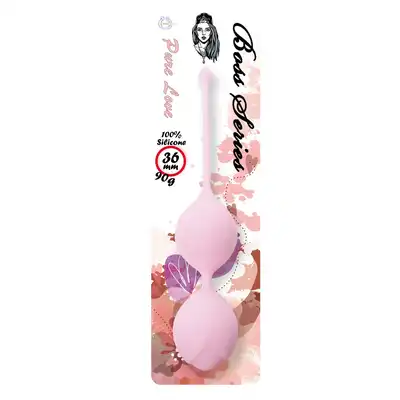 Bseries - Silicone Kegel Balls 36mm 90g Light Pink - Boss Series