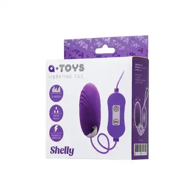 A-Toys Vibrating Egg Shelly Purple. Rewelacyjne mocno wibrujące silikonowe jajeczko z 20 programami. Fioletowe.