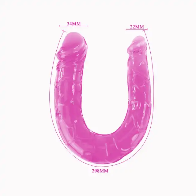 Double Dong - Podwójne dildo do penetracji 2 w 1. Różne końcówki, żelowy materiał. 