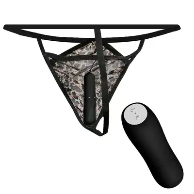 Wild Butterfly - G-string with vibrator. Stringi z wibratorem sterowanym zdalnie. Pikantny wzór!