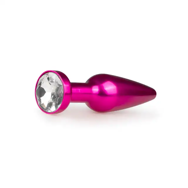 Easy Toys - Metal Butt Plug. Metalowa wtyczka analna z pięknym kryształem.