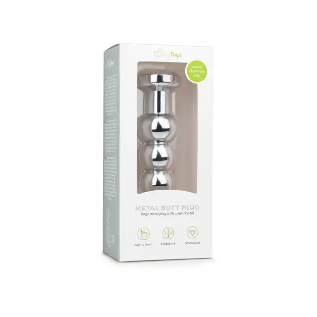 Easy Toys - Metal Butt Plug. Duża, metalowa wtyczka analna. Ozdobna!
