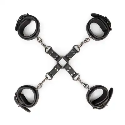 Easy Toys - Ankle And Wrist Hogtie Set. Uprząż krzyżowa do zniewalania.