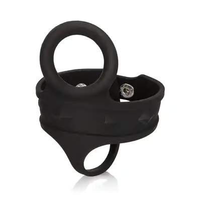 Calexotic - Ball Spreader. Nakładka na jądra z ringiem na penisa.