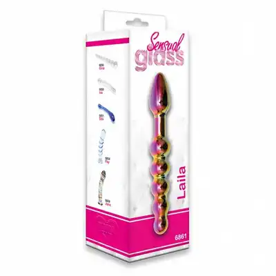 Sensual Glass - Laila. Szklane dildo, dwustronne.