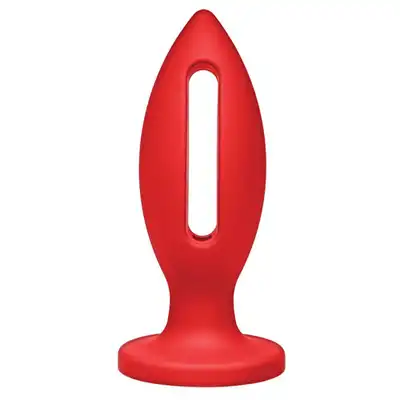 Kink by DocJohnson - Lube Luge 6 Inch. Red.  Silikonowa wtyczka analna.
