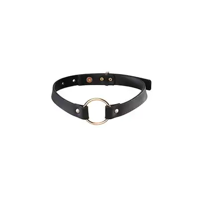 Bijoux Indiscrets - Maze Black Single Choker. Zmysłowa, elegancka obroża. Erotyczna biżuteria dodająca pikanterii. 