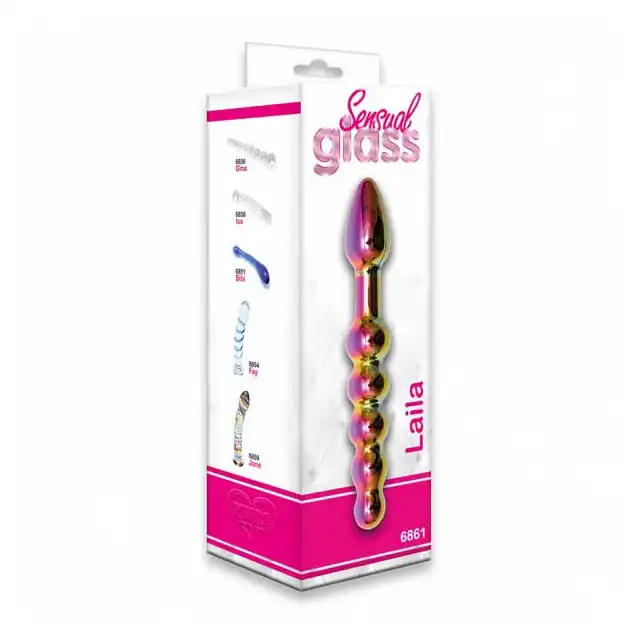 Sensual Glass - Laila. Szklane dildo, dwustronne.