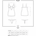 Obsessive - 811-CHE-1 koszulka i stringi. Seksownie prześwitujący zestaw.  Rozmiar S/M. Mega sale!