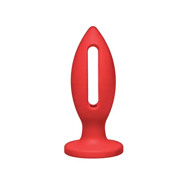 Kink by DocJohnson - Lube Luge 5 Inch. Red.  Silikonowa wtyczka analna. Mega Sale!