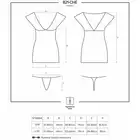 Obsessive - 821-CHE-1 koszulka i stringi. Rozmiar S/M