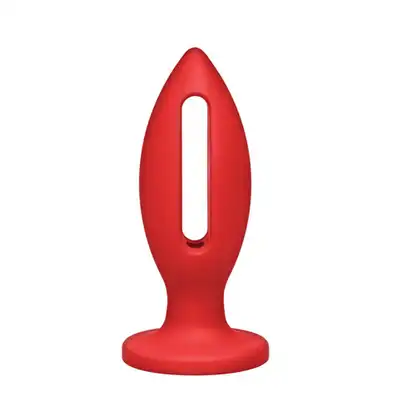 Kink by DocJohnson - Lube Luge 4 Inch. Red.  Silikonowa wtyczka analna.