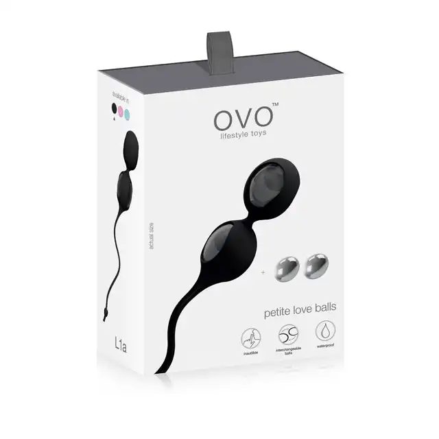 Ovo  - Loveballs L1a Black, ekskluzywne kulki gejszy. Innowacyjne!