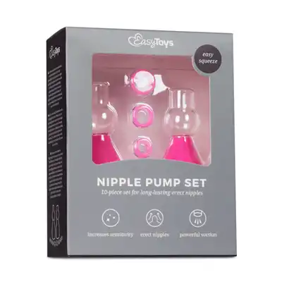 Easy Toys - Nipple Pump Set. Pompki do sutków. Większa wrażliwość na dotyk.