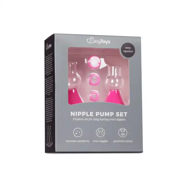 Easy Toys - Nipple Pump Set. Pompki do sutków. Większa wrażliwość na dotyk.
