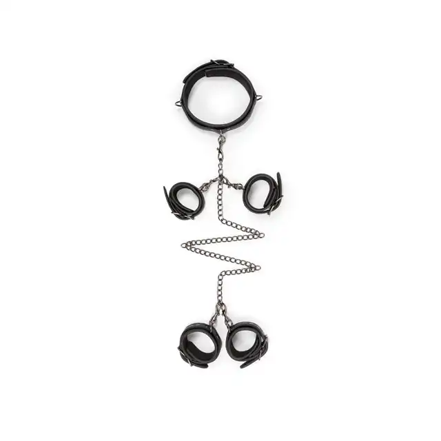 Easy Toys - Six Piece Full Restraint Set. Zestaw do całkowitego zniewalania.