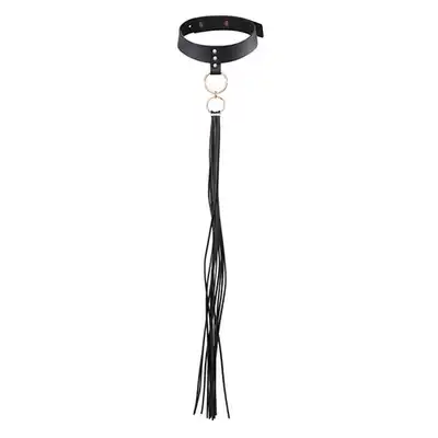 Bijoux Indiscrets - Maze  Black Tassel Choker. Obroża.