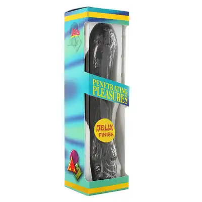 Penetrating Pleasures - Czarny wibrator o realistycznym kształcie.