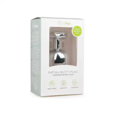 Easy Toys - Metal Butt Plug. Metalowa wtyczka analna z pięknym kryształem.