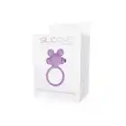 Silicone - Teddy Cockring Purple. Wibrujący ring na penisa.