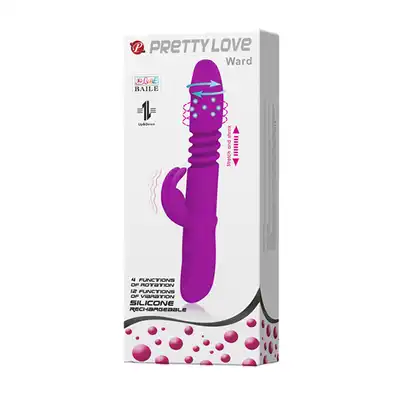 Pretty Love - Ward. Silikonowy wibrator z ruchem posuwistym.