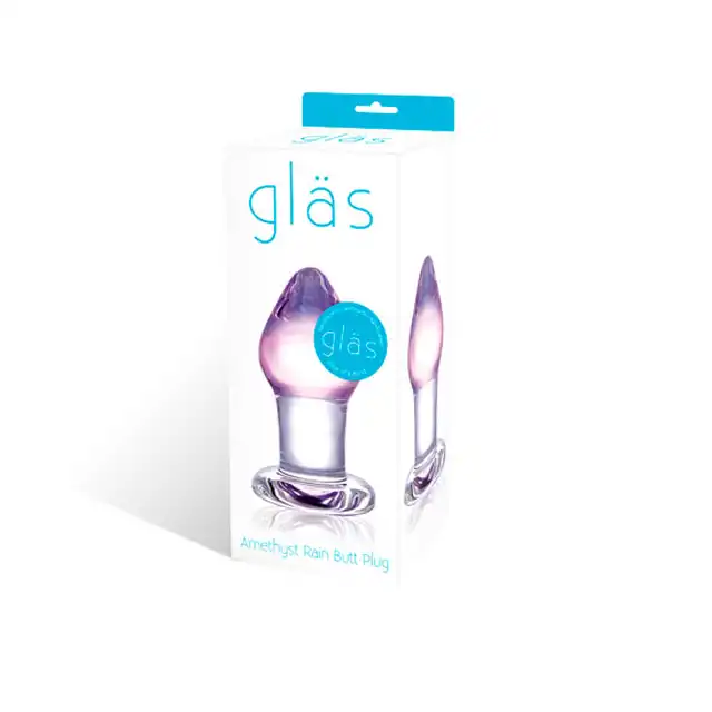 Gläs - Amethyst Rain Butt Plug. Szklana wtyczka analna.