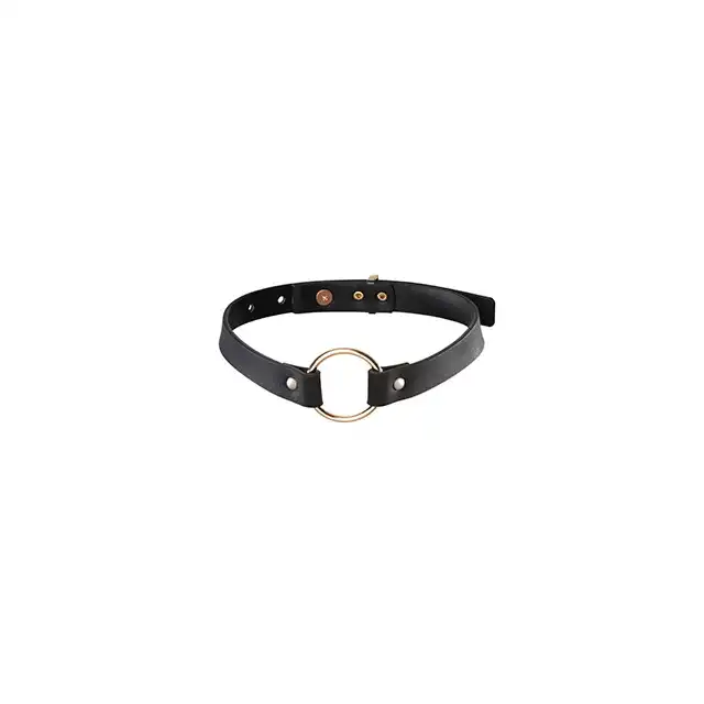 Bijoux Indiscrets - Maze Black Single Choker. Zmysłowa, elegancka obroża. Erotyczna biżuteria dodająca pikanterii. 